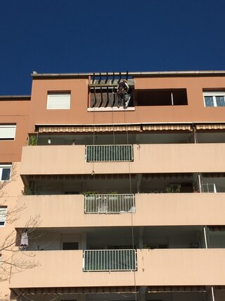 Coffrage d'un linteau en façade à Aix-en-Provence